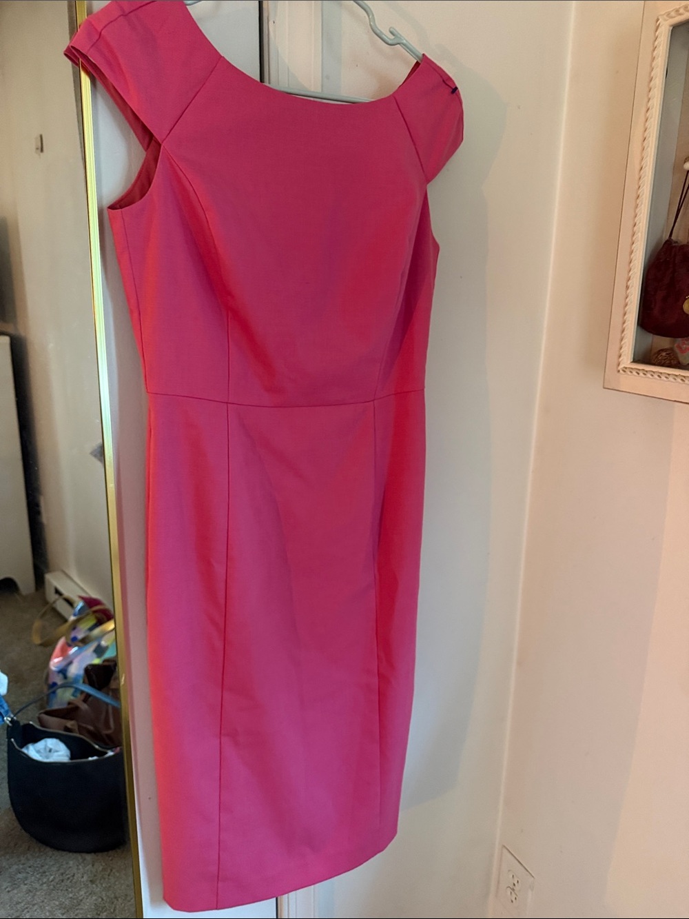 Banana Republic Fuchsia Cap-Sleeve Sheath Dress